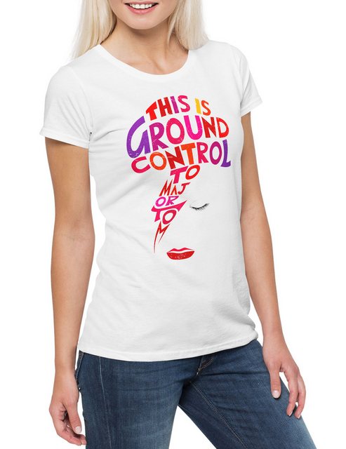 Urban Backwoods Print-Shirt Major Tom J Damen T-Shirt " Ziggy Ground Contro günstig online kaufen