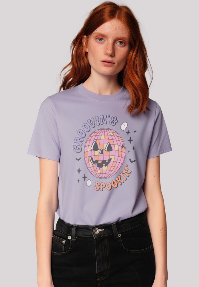 F4NT4STIC T-Shirt Retro Halloween Groovin and spookin Disco ball Premium Qu günstig online kaufen