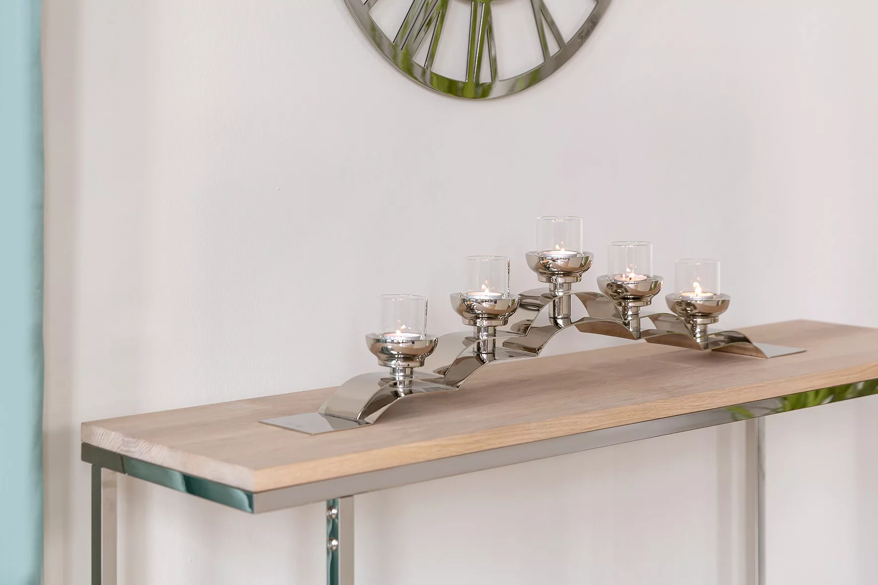 Fink Kerzenleuchter »NUVOLA«, (1 St.), Teelichthalter inkl. Glas, 5-flammig günstig online kaufen
