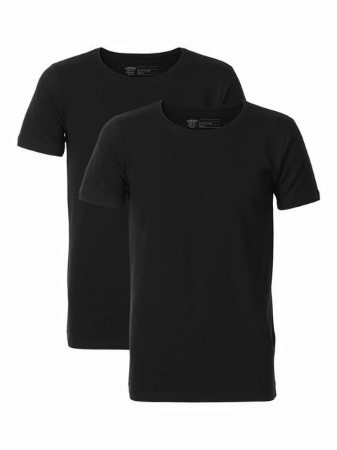 Petrol Industries T-Shirt Bodyfit Basic T-Shirt in Black & White günstig online kaufen