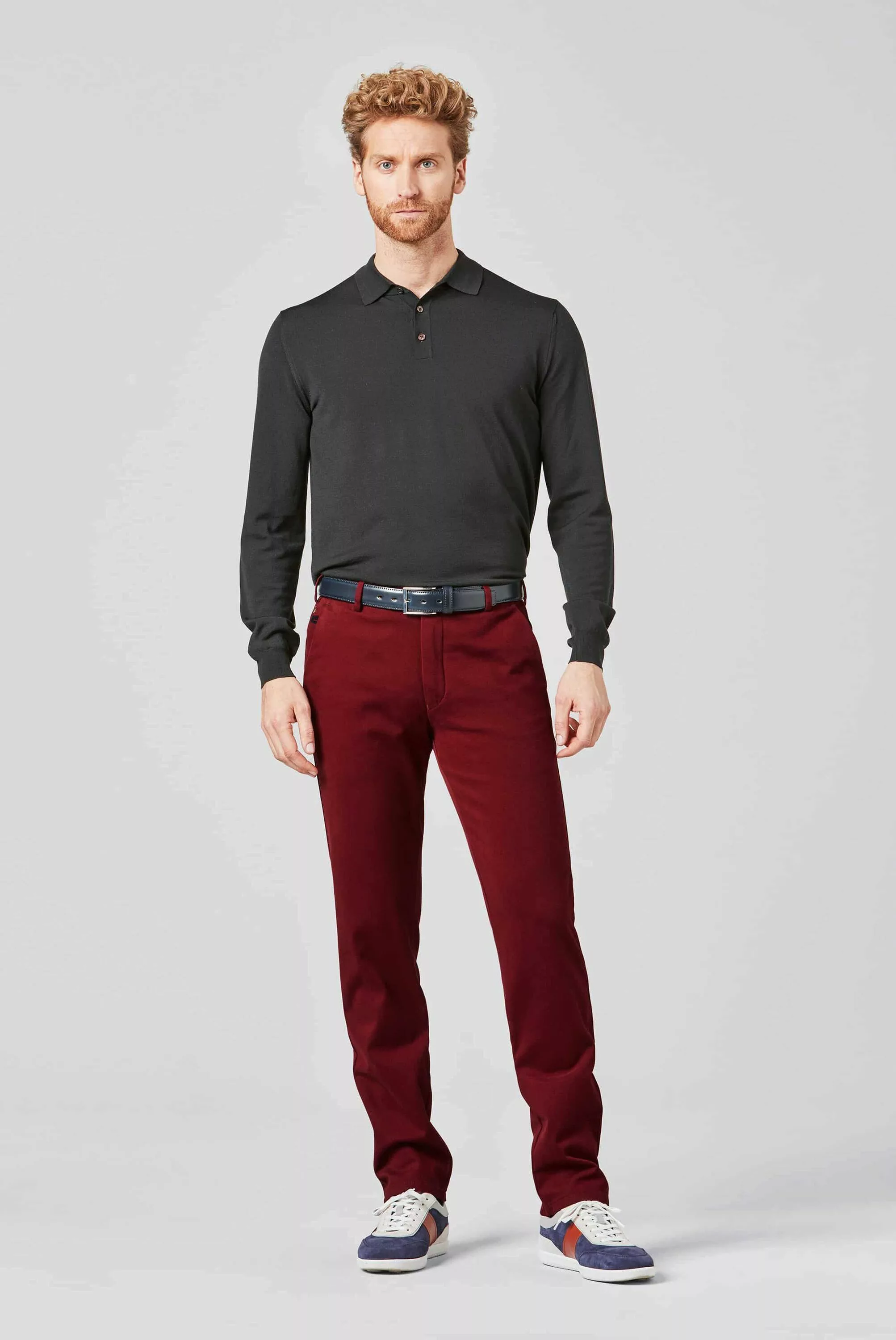 MEYER Chinos "Bonn", Super-Stretch Winter Twill günstig online kaufen