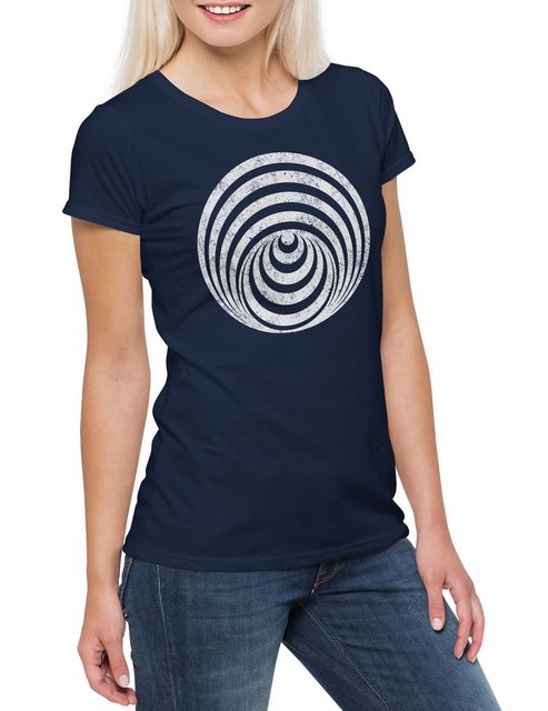 Urban Backwoods Print-Shirt Hypno Circle I Damen T-Shirt Kreis Kreisel Spir günstig online kaufen