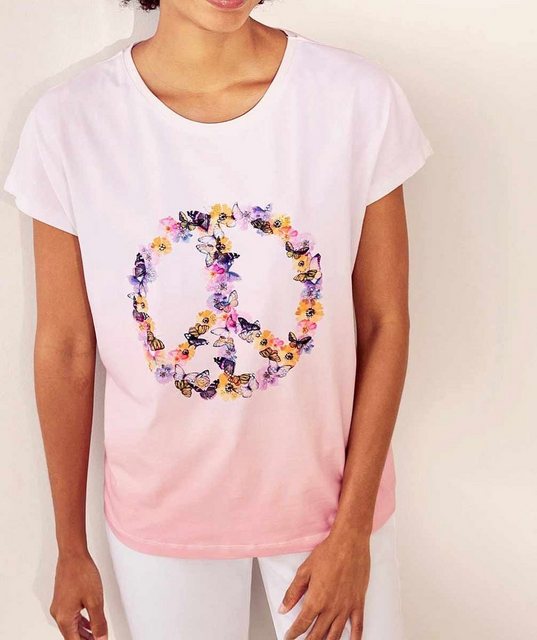 heine Print-Shirt LINEA TESINI Damen Designer-Farbverlauf-Shirt m. Print, r günstig online kaufen