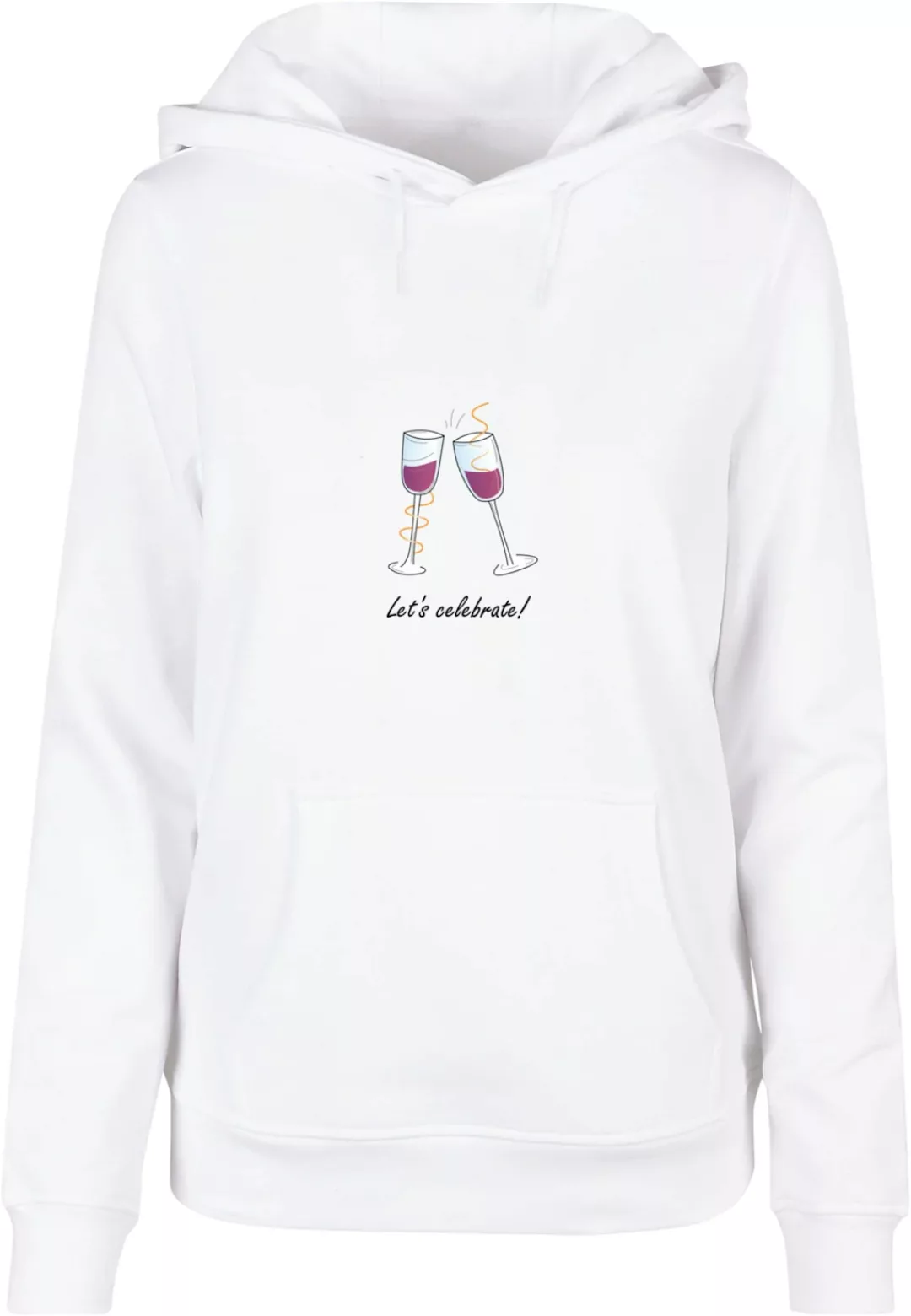 Merchcode Kapuzenpullover "Merchcode Damen Ladies Lets celebrate Basic Hood günstig online kaufen