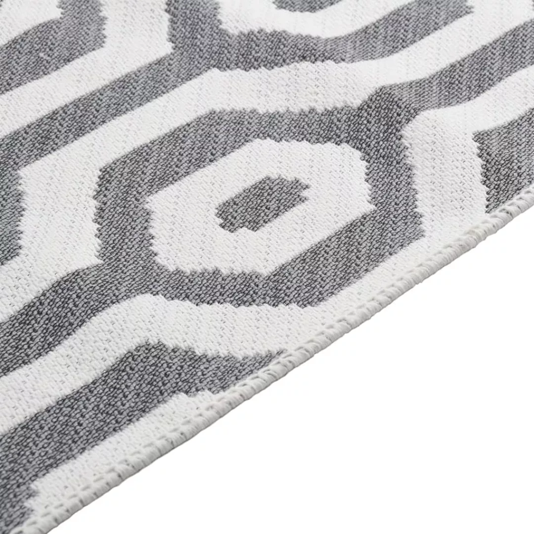 Vidaxl Teppich Grau 120x180 Cm Baumwolle günstig online kaufen