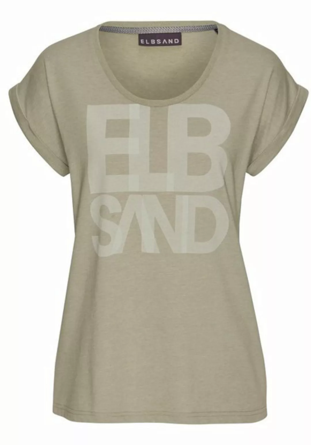 Elbsand T-Shirt Eldis mit Logodruck, Kurzarmshirt aus Baumwoll-Mix, sportli günstig online kaufen