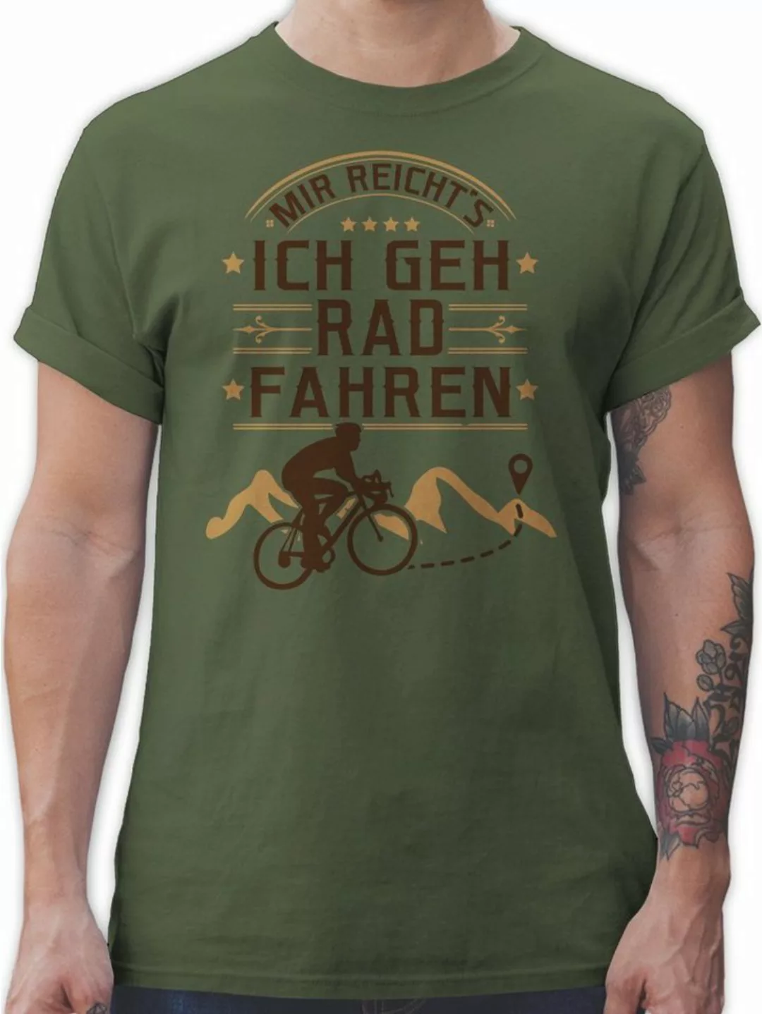 Shirtracer T-Shirt Mir reicht's Rad fahren Fahrrad Bekleidung Radsport günstig online kaufen