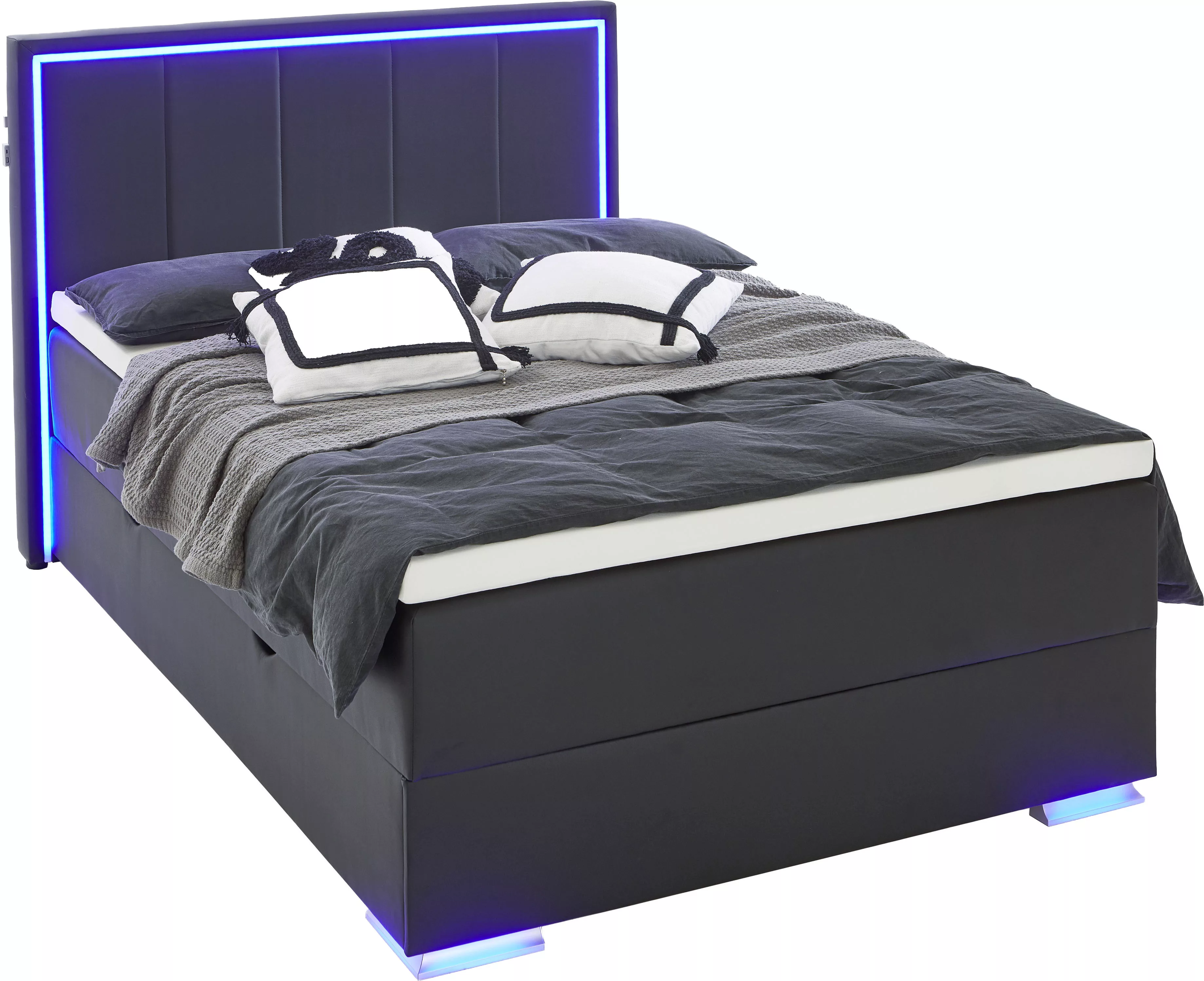 meise.möbel Boxspringbett "Colorado II", inkl. LED-Beleuchtung & Topper günstig online kaufen