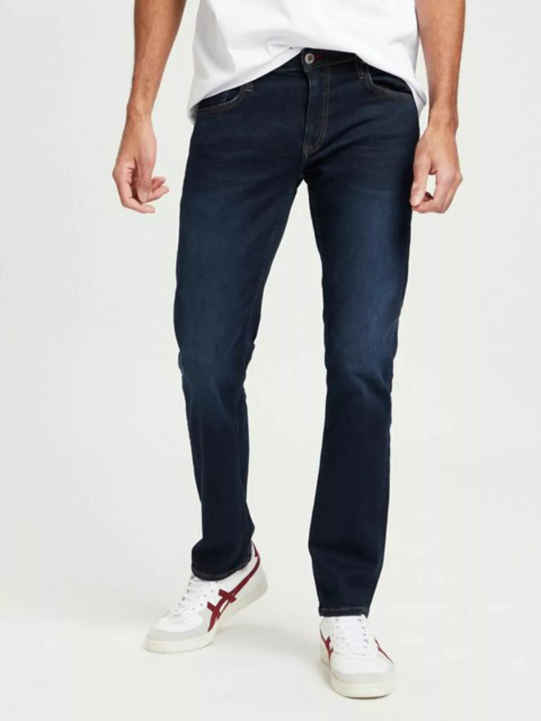 Cross Jeans Herren Jeans Damien - Slim Fit - Blau - Flex Light Blue günstig online kaufen