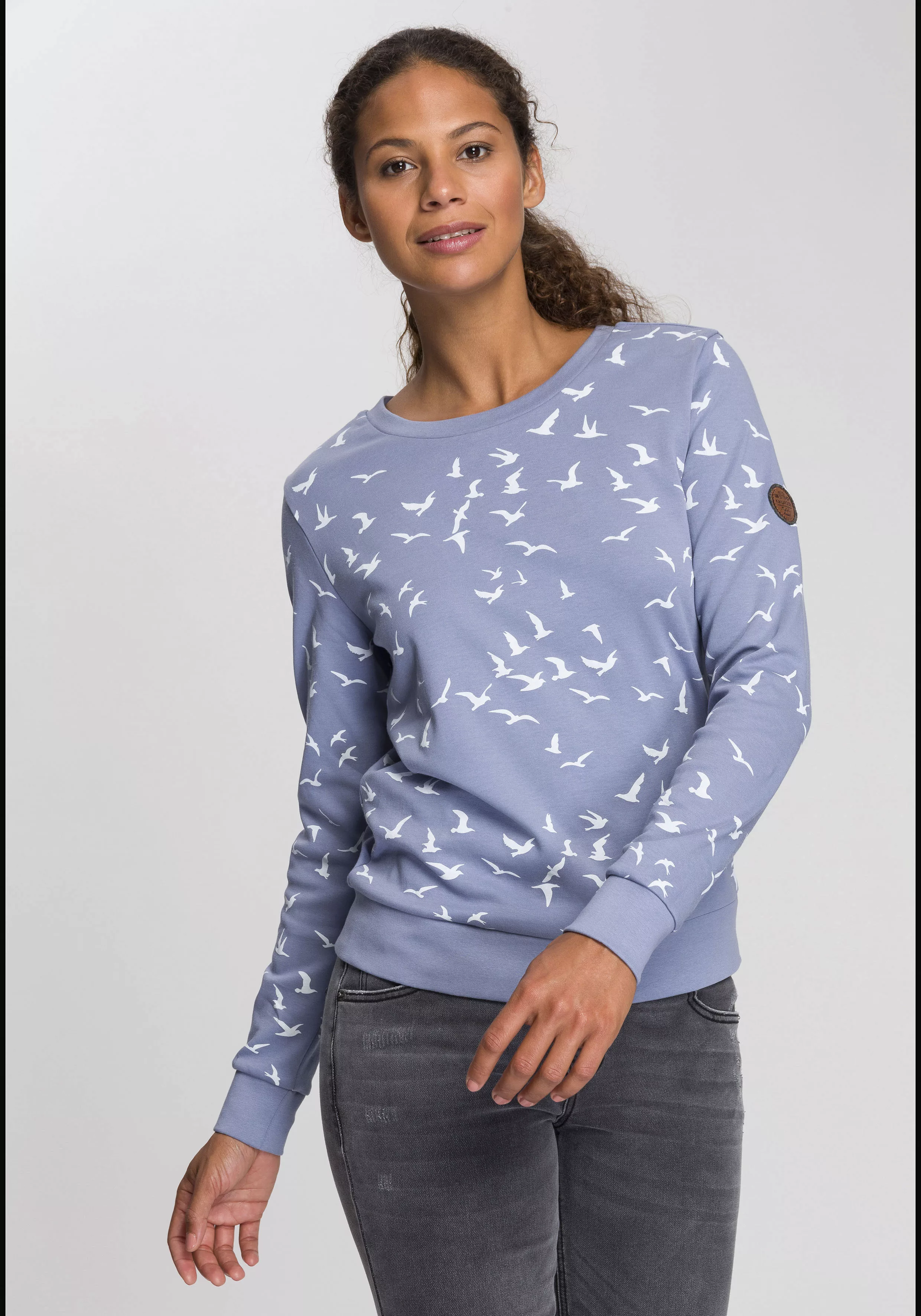 KangaROOS Sweatshirt, mit modischem Minimal-Allover-Print günstig online kaufen