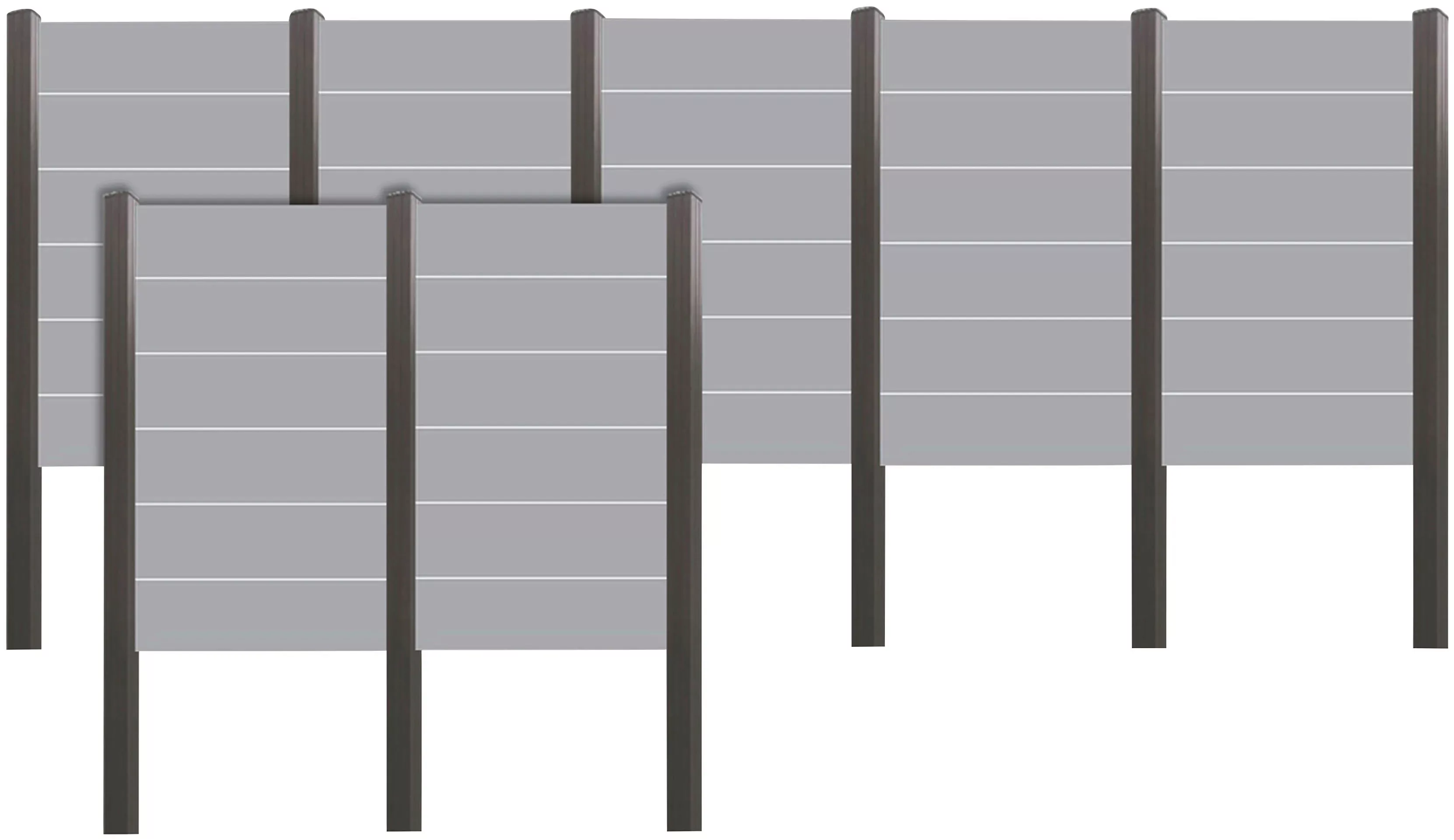 Tetzner & Jentzsch Sichtschutzelement "ROUNDROCK 5", (Set), Satiniertes Gla günstig online kaufen