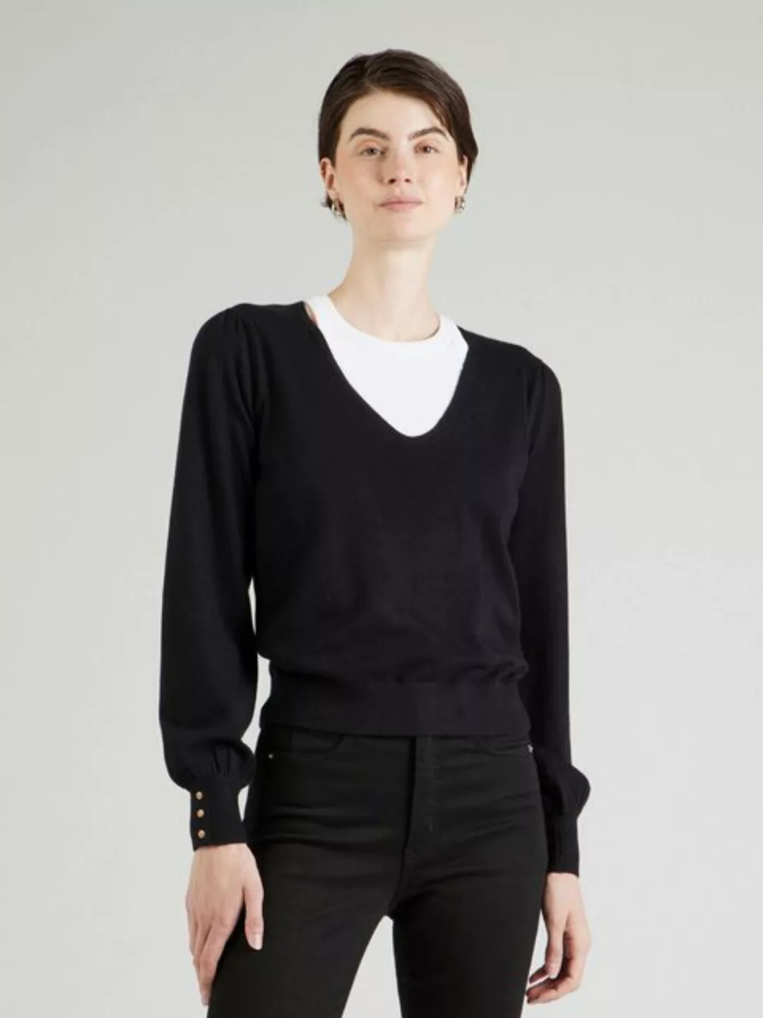 Vero Moda V-Ausschnitt-Pullover "VMHOLLYKARIS LS V-NECK PULLOVER GA BOO" günstig online kaufen