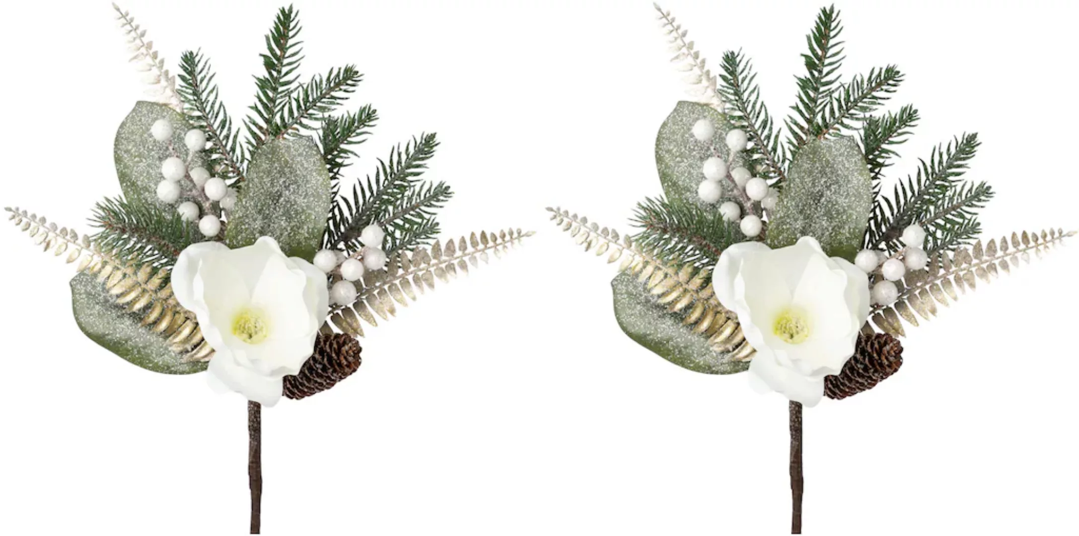 Creativ green Winterliche Kunstpflanze "Weihnachtsdeko", Bouquet aus versch günstig online kaufen