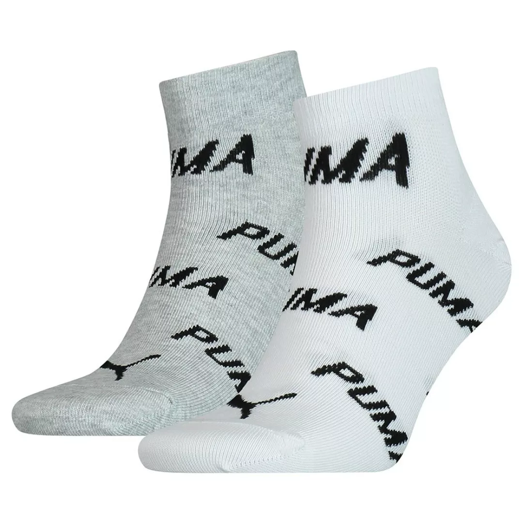 Puma Bwt Quarter Socken 2 Paare EU 39-42 White / Grey / Black günstig online kaufen
