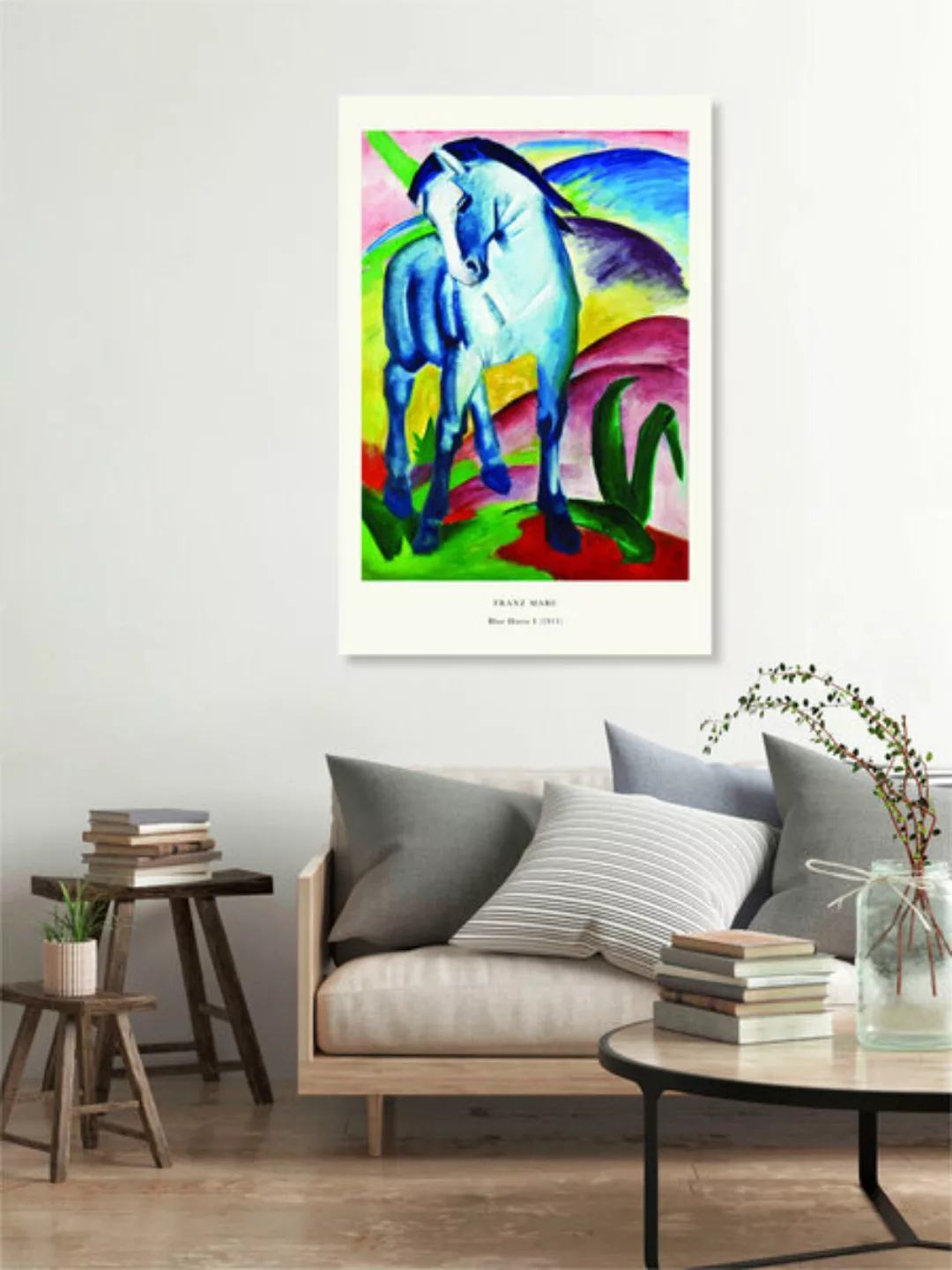 Poster / Leinwandbild - Franz Marc Ausstellungsposter - Der Blaue Reiter I günstig online kaufen