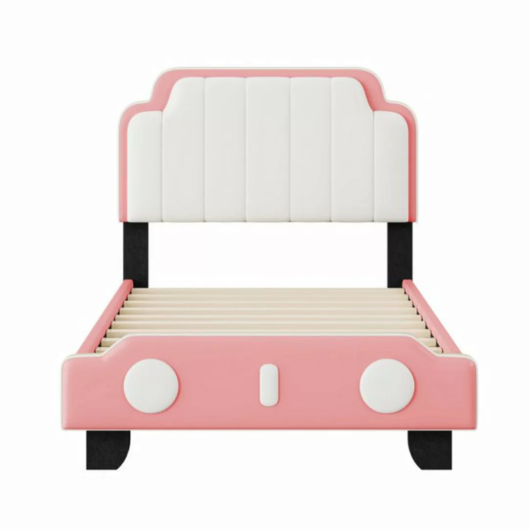 FUROKOY Polsterbett Kinderbett 90*200 cm aus PU-Leder für Jungen und Mädche günstig online kaufen