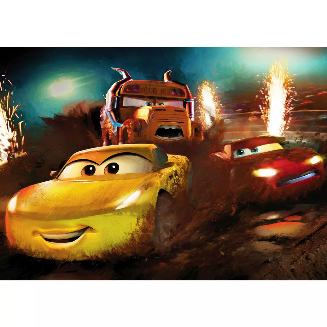 Komar Vliestapete »Cars Dirt Track«, 350x250 cm (Breite x Höhe) günstig online kaufen