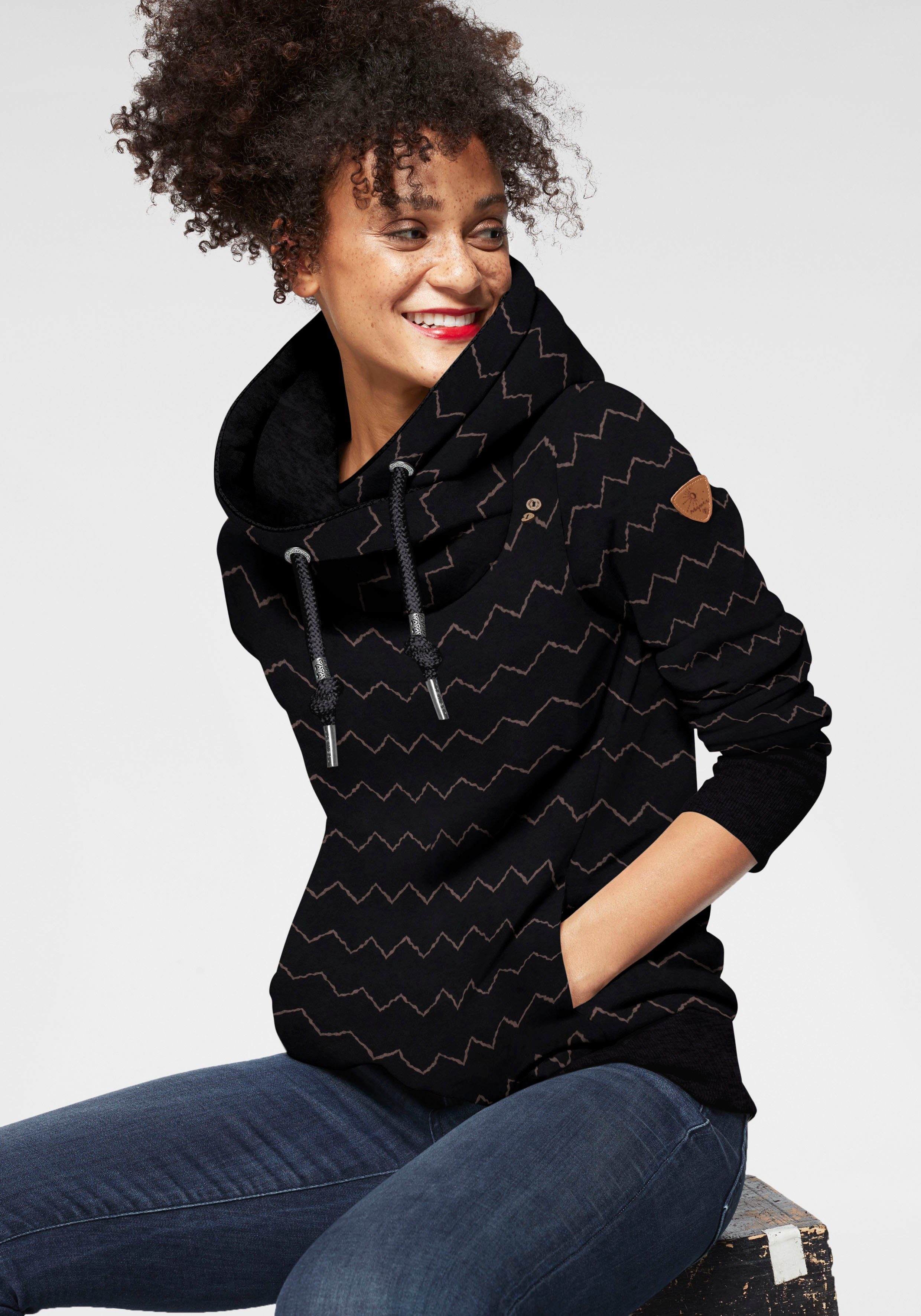 Ragwear Kapuzensweatshirt GRIPY BUTTON CHEVRON O günstig online kaufen