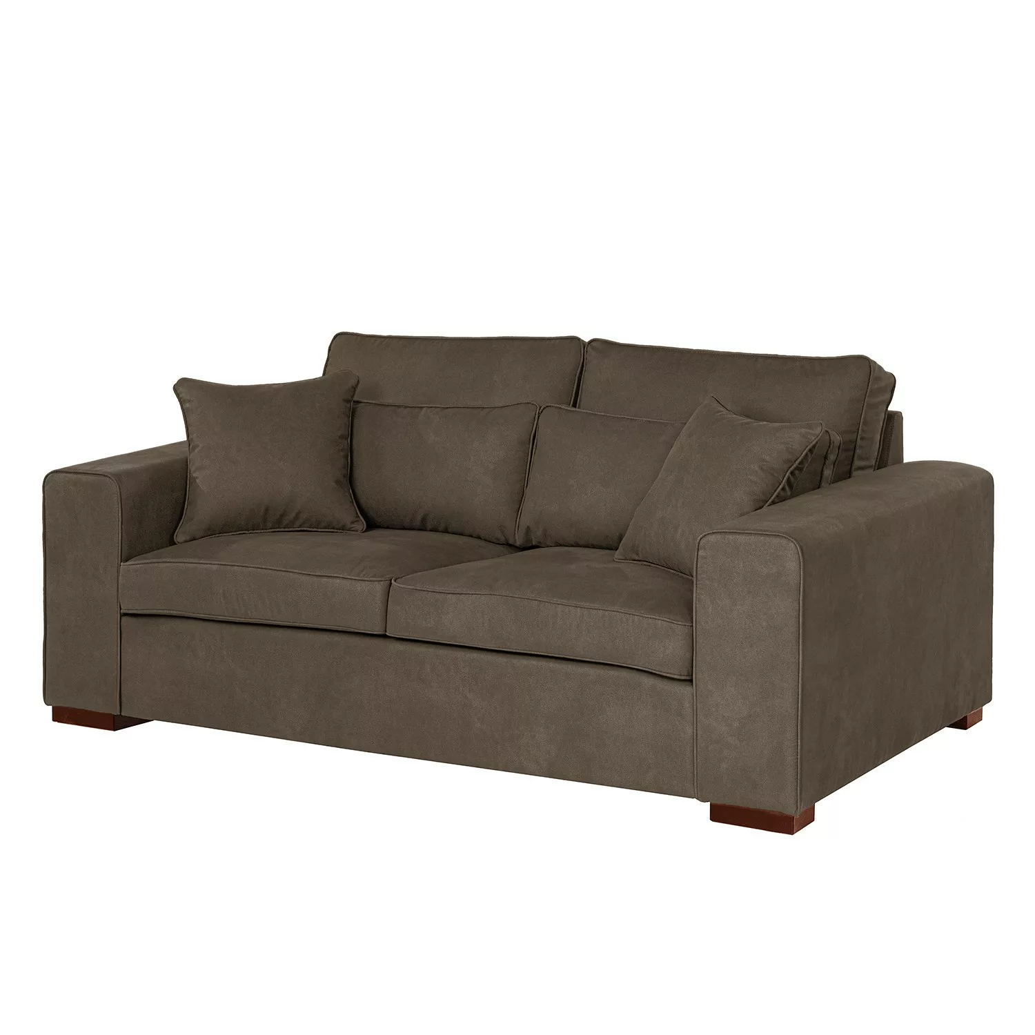 home24 Red Living Sofa Randan II 2,5-Sitzer Bisonbraun Microfaser 194x85x10 günstig online kaufen