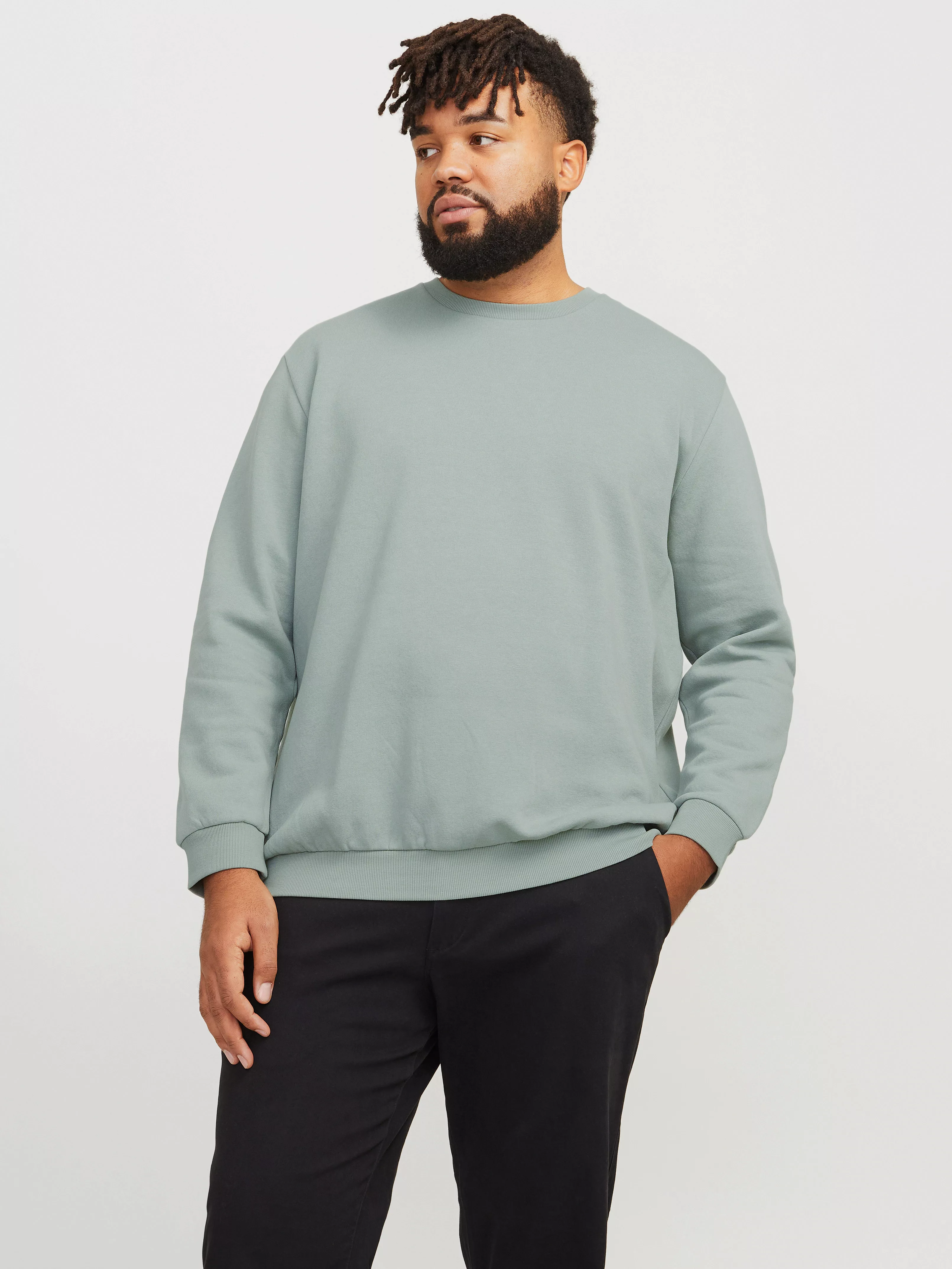 Jack & Jones PlusSize Sweatshirt "JJEBRADLEY SWEAT CREW NOOS PLS", mit Ripp günstig online kaufen