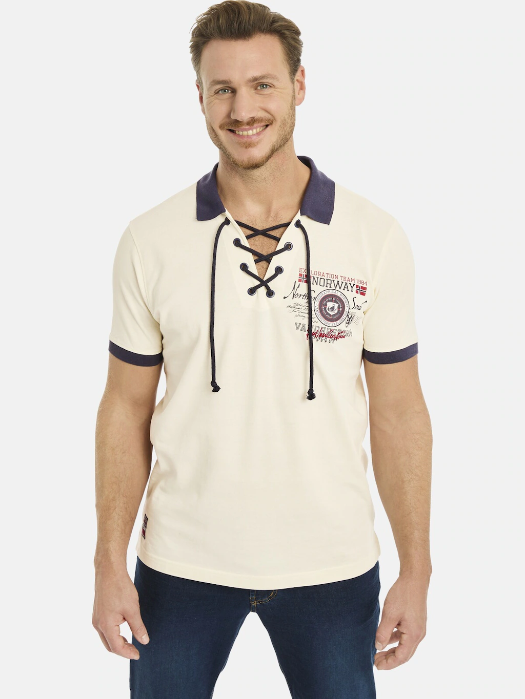 Jan Vanderstorm Poloshirt "Doppelpack Poloshirt ELJAR", mit lässigen Saumsc günstig online kaufen