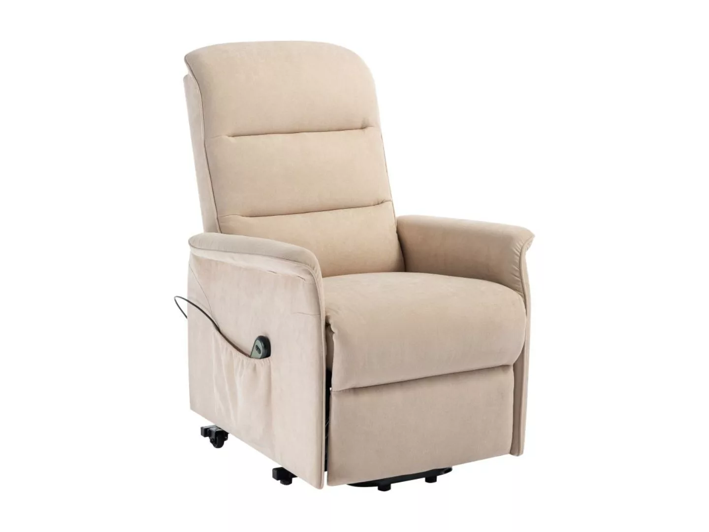 Relaxsessel Fernsehsessel elektrisch - Stoff - Beige - CAPUCINE günstig online kaufen