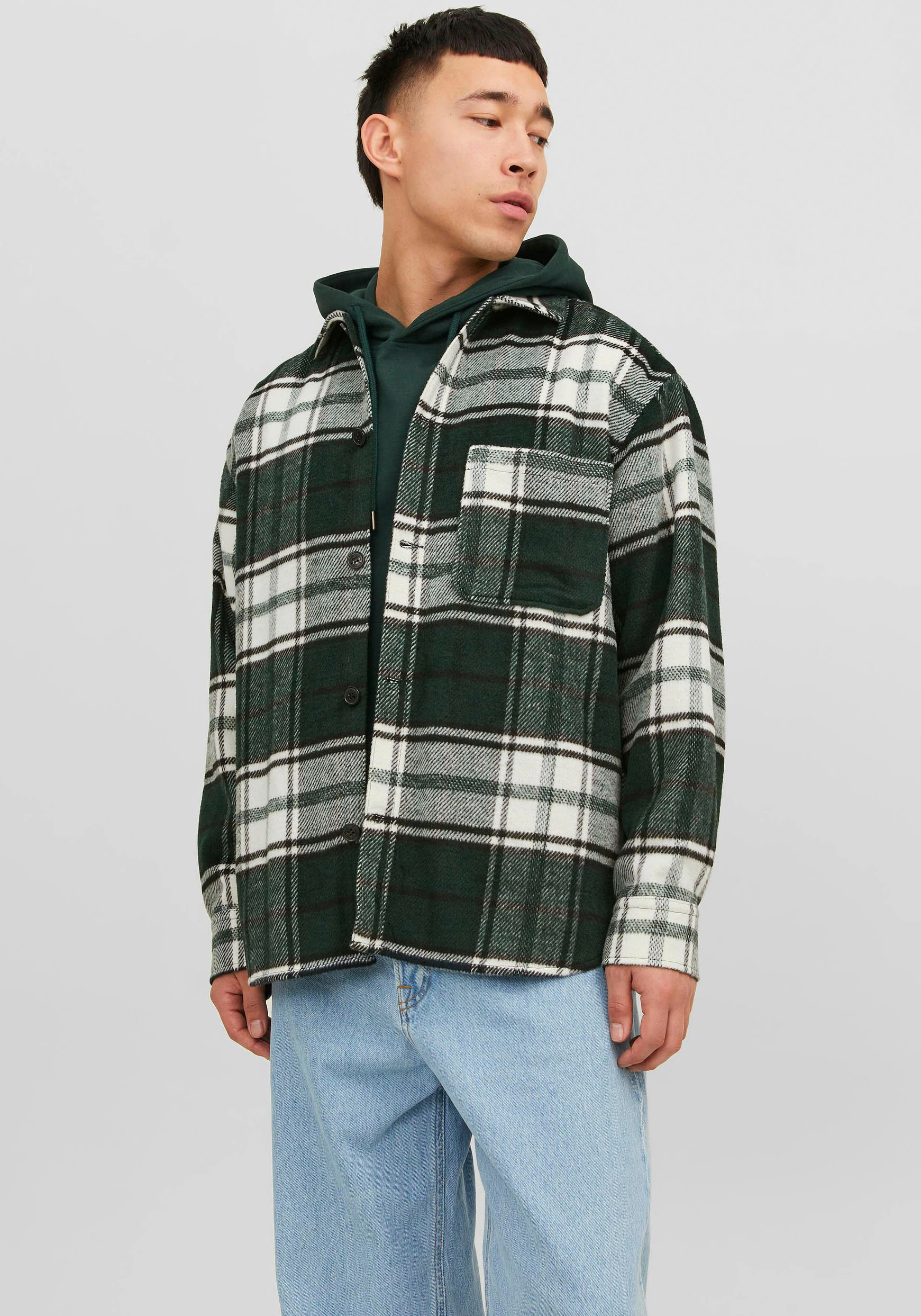 Jack & Jones Langarmhemd "JORZAC CHECK OVERSHIRT LS SN" günstig online kaufen