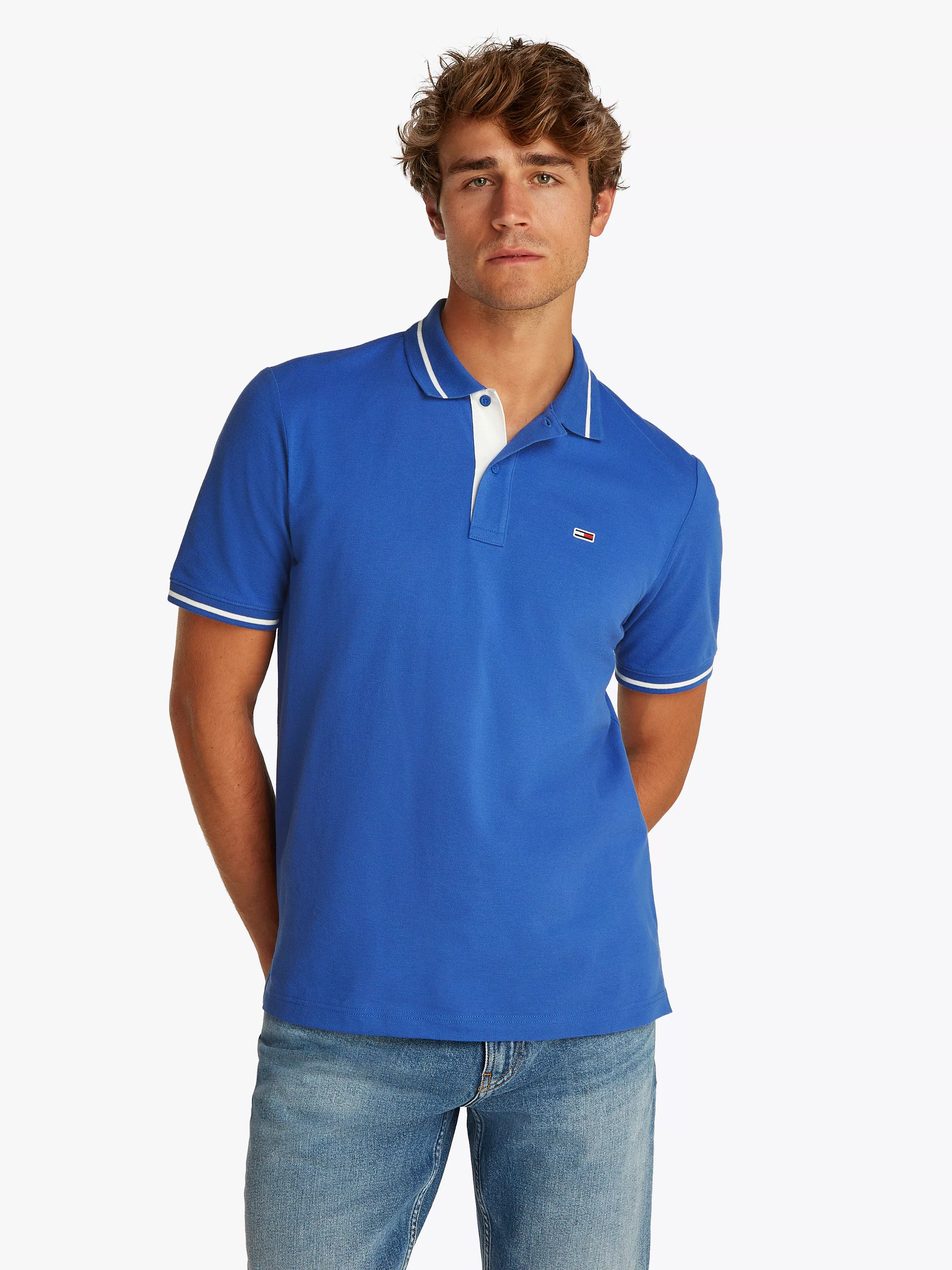 Tommy Jeans Poloshirt "TJM REG TIPPED POLO", mit Streifendetails günstig online kaufen