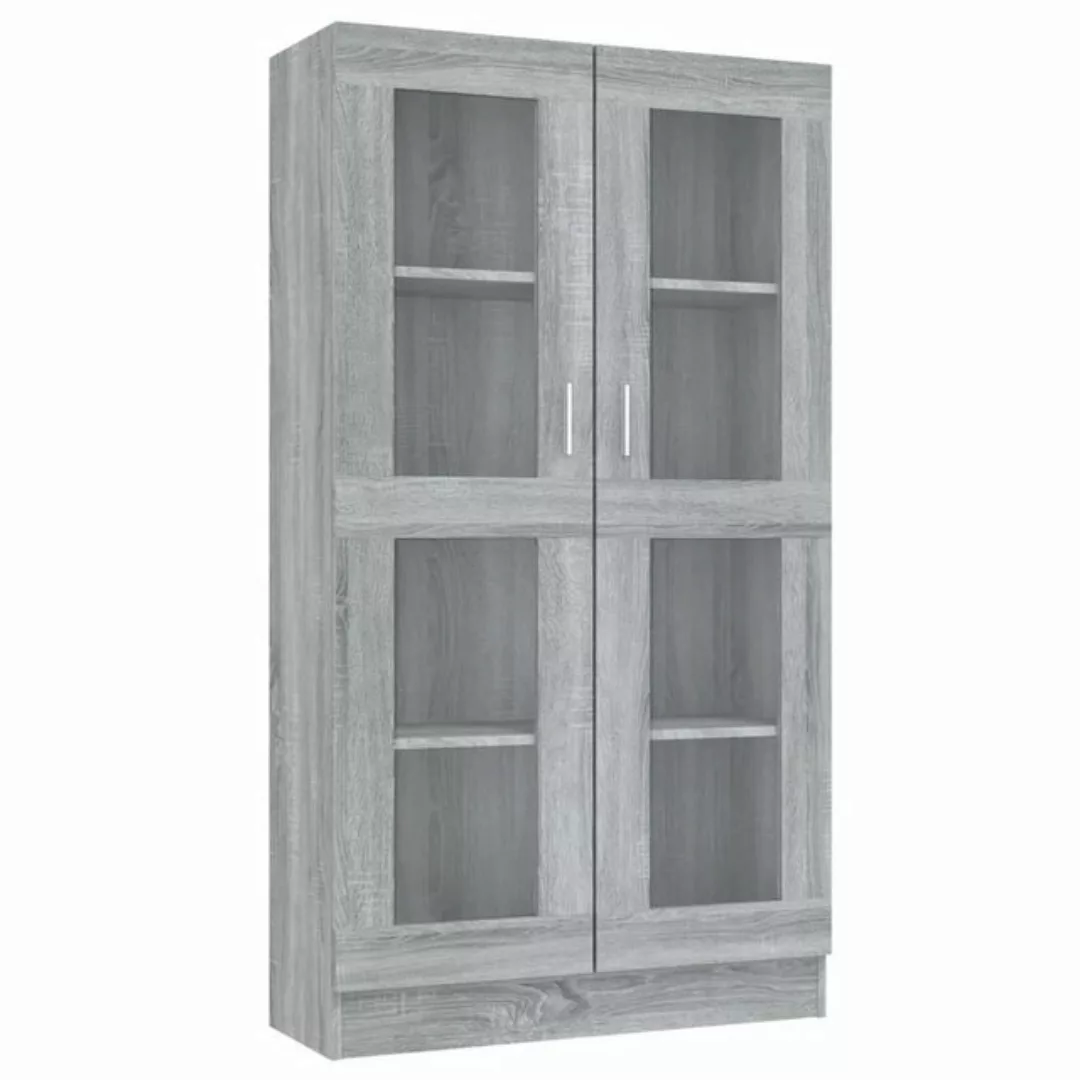 furnicato Vitrine Vitrinenschrank Grau Sonoma 82,5x30,5x150 cm Holzwerkstof günstig online kaufen