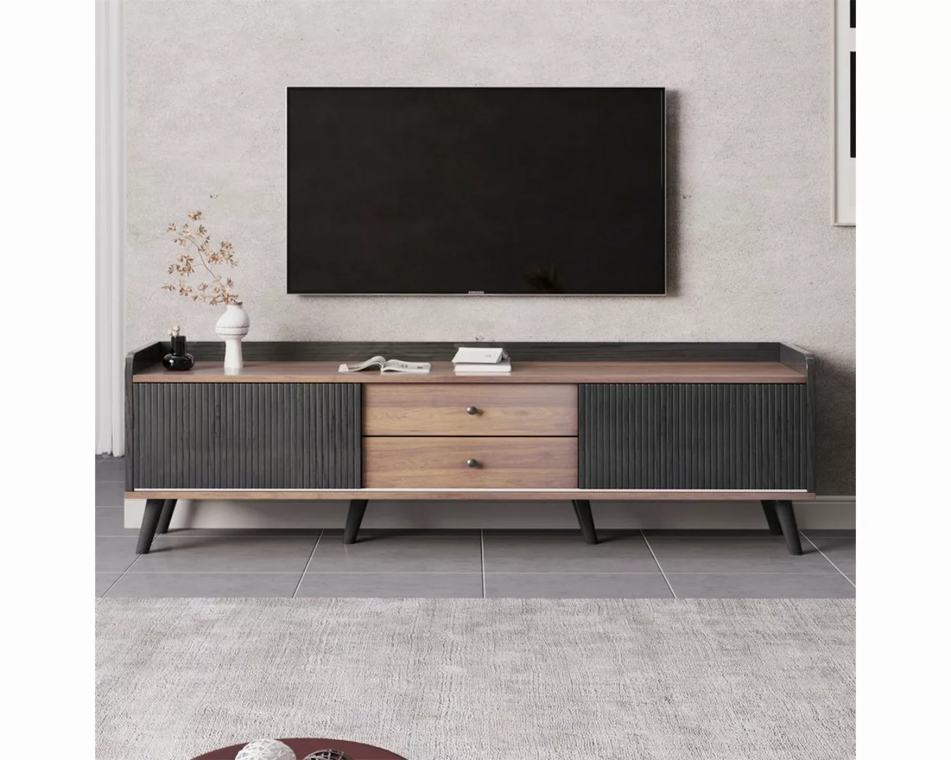 autolock TV-Schrank TV-Schrank mit zwei Schubladen,Fernsehtisch TV Board,TV günstig online kaufen