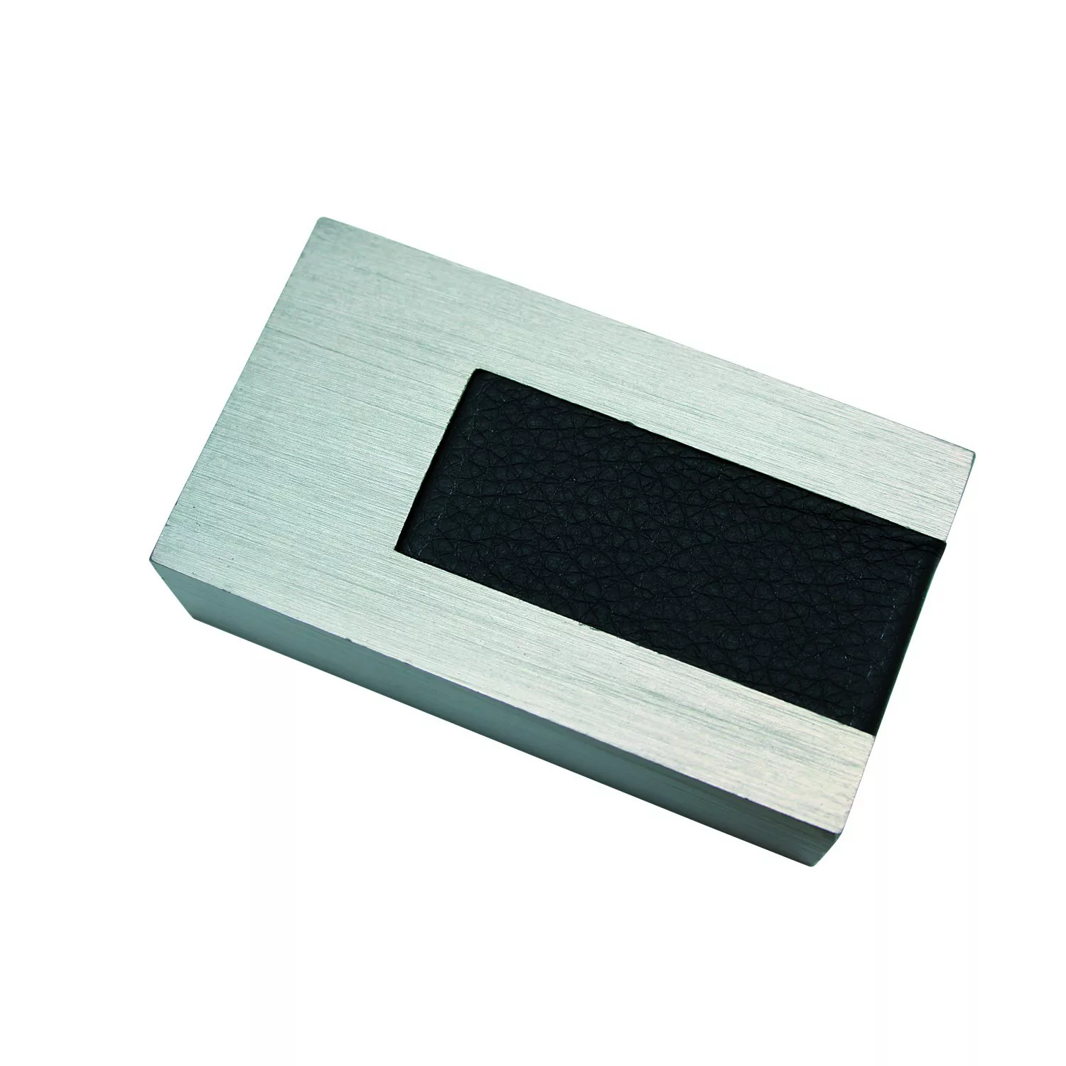 Gardinia Endknopf Luxor Stripe Stahl gebürstet-Schwarz 2-er Pack günstig online kaufen