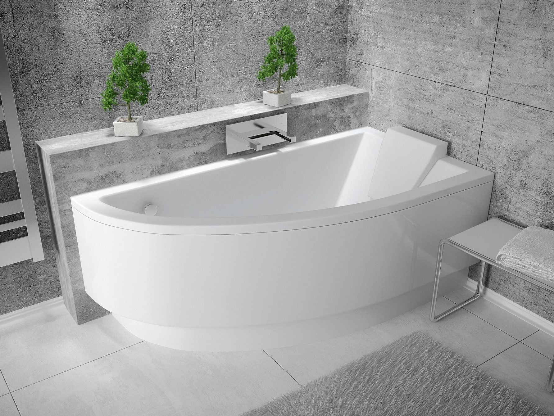 KOLMAN Badewanne Eckbadewanne Praktika 150x70, (Links/Rechts), günstig online kaufen
