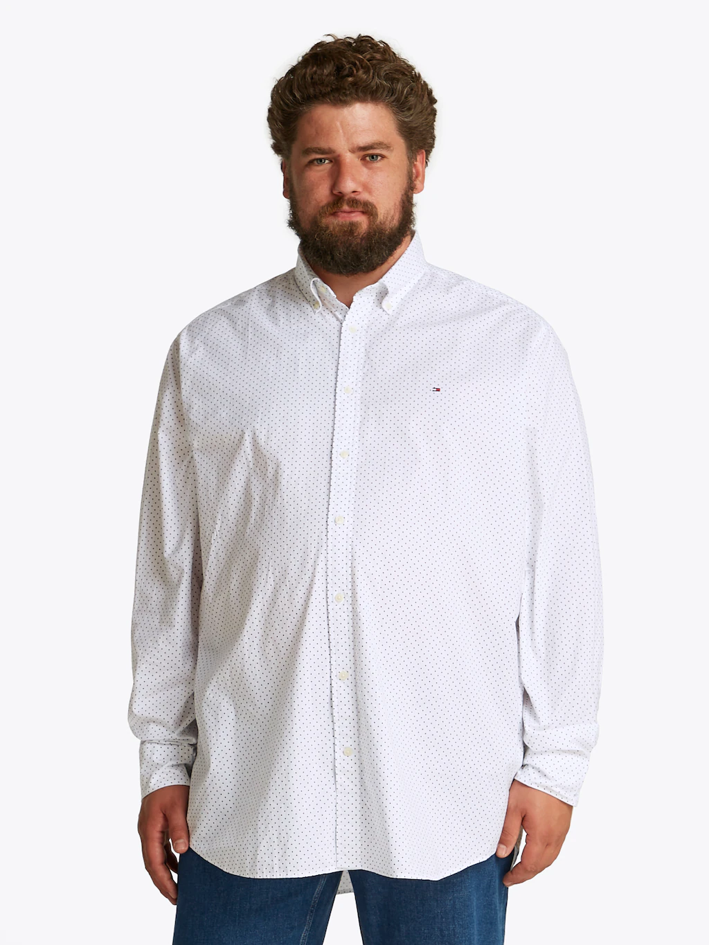 Tommy Hilfiger Big & Tall Langarmhemd "BT-FLEX POPLIN POLKA DOT S-B", in Gr günstig online kaufen