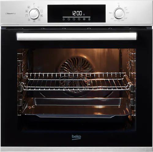 BEKO Einbaubackofen »BBIS12301XE«, mit 2-fach-Teleskopauszug, SteamShine, S günstig online kaufen