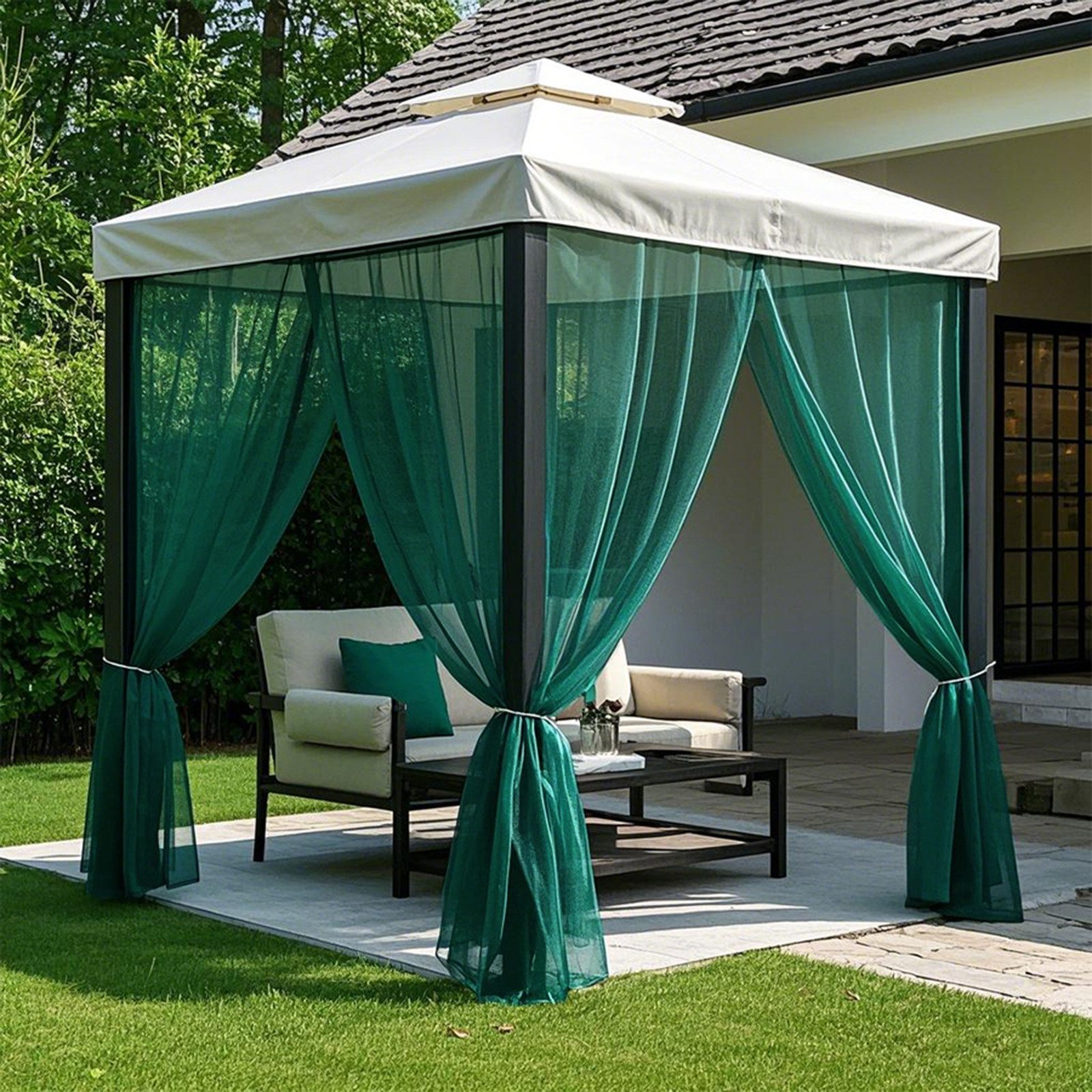 Jibenhome Moskitonetz Outdoor Vorhang,Moskitonetz für Innen günstig online kaufen