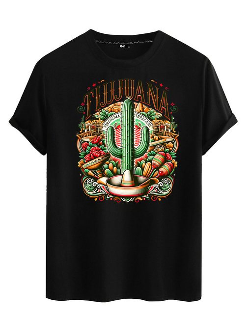 RMK T-Shirt Herren Shirt Basic Rundhals mit Mexico Tijuana Print günstig online kaufen