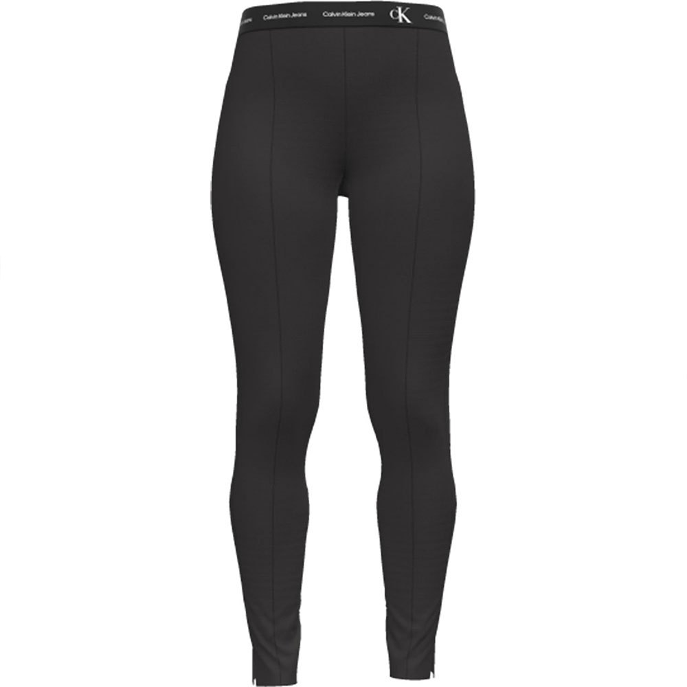 Calvin Klein Jeans Logo Elastic Milano Leggings XS Ck Black günstig online kaufen