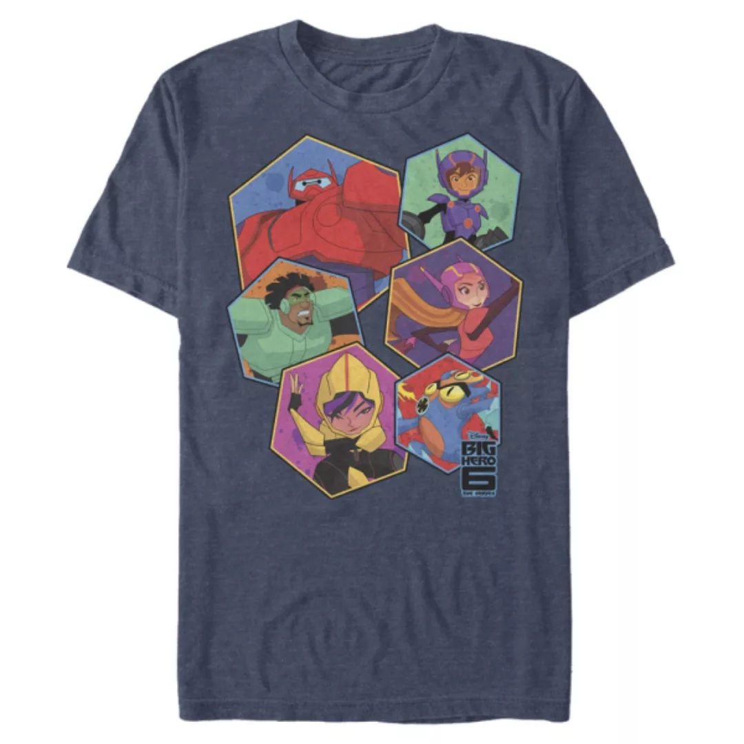 Disney - Baymax - Gruppe Big Six Hex - Männer T-Shirt günstig online kaufen