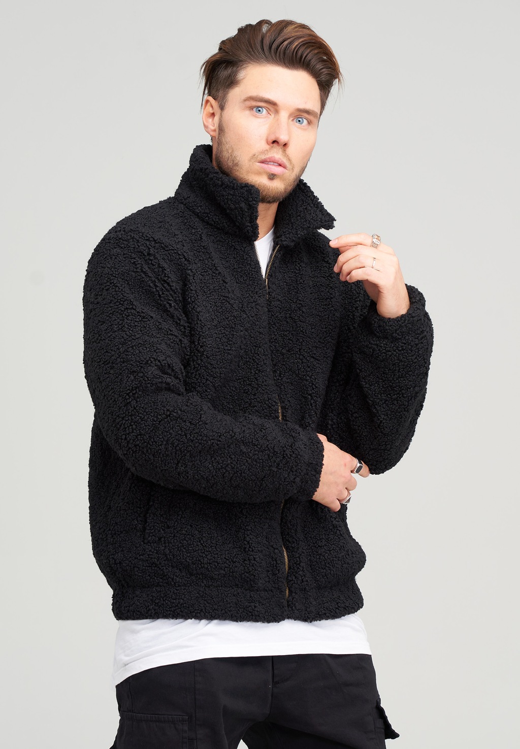 behype Fleecejacke "Bomber", aus weichem Teddyfleece günstig online kaufen
