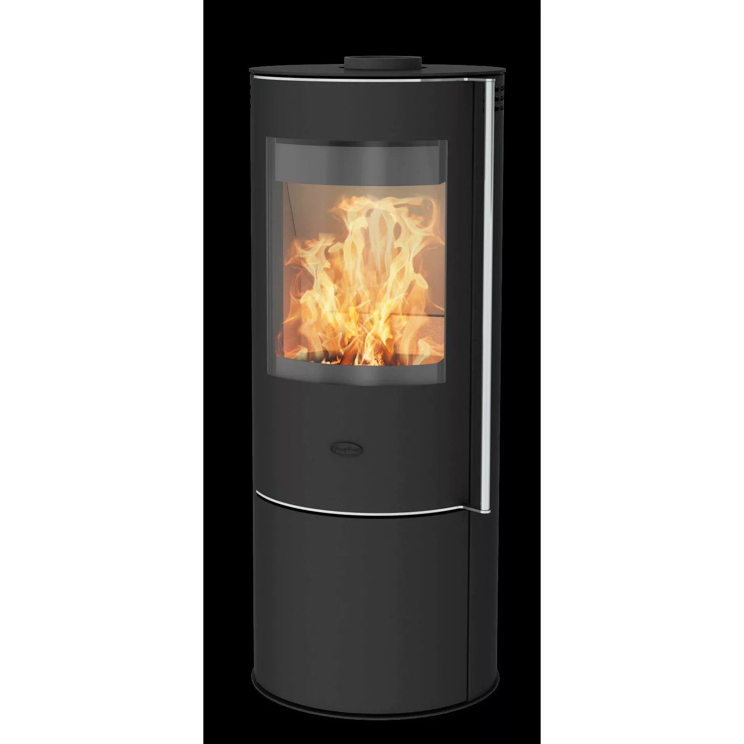 Fireplace Kaminofen Stahl Schwarz 6 kW mit Automatik günstig online kaufen