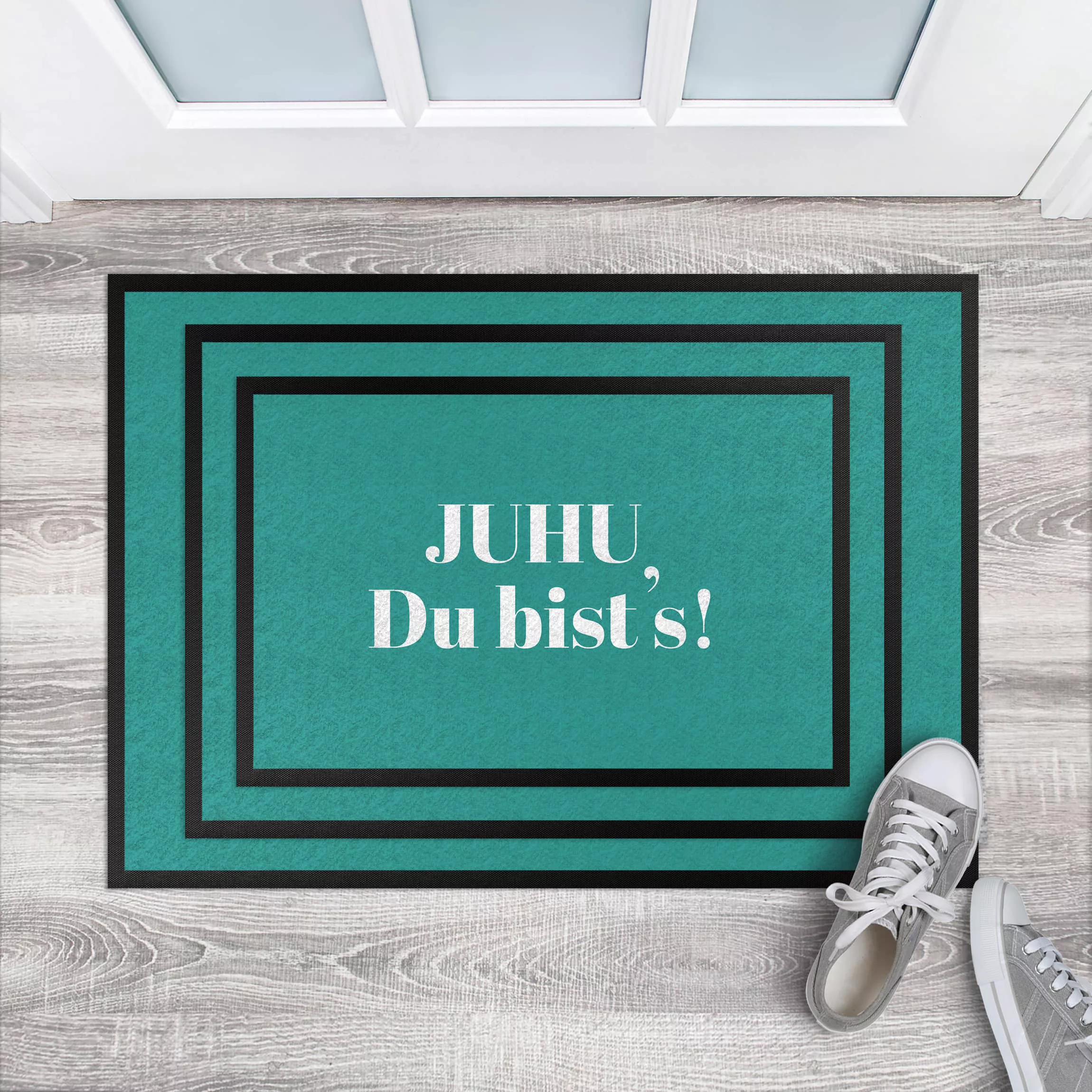 Fußmatte Spruch Juhu du bists günstig online kaufen