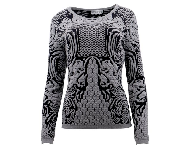 Passioni Strickpullover Pullover im Fancy Design günstig online kaufen