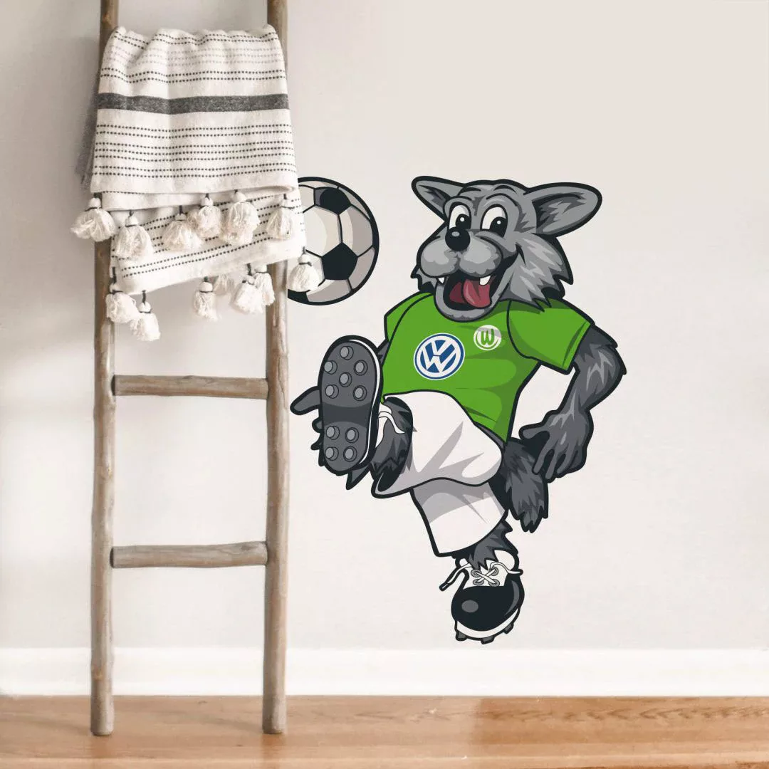 Wall-Art Wandtattoo »Fußball VfL Wolfsburg Wölfi«, (1 St.), selbstklebend, günstig online kaufen