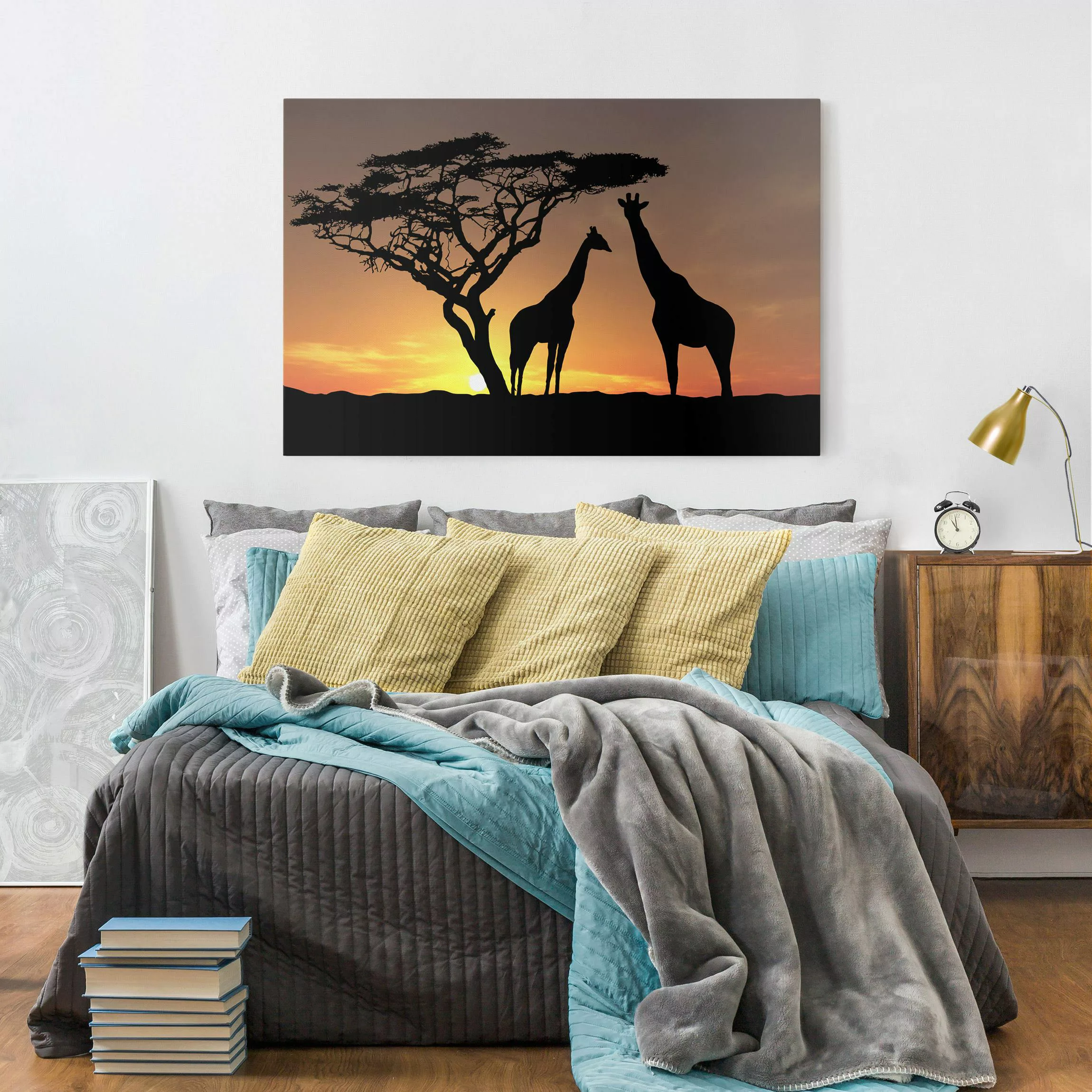 Leinwandbild Afrika - Querformat African Sunset günstig online kaufen