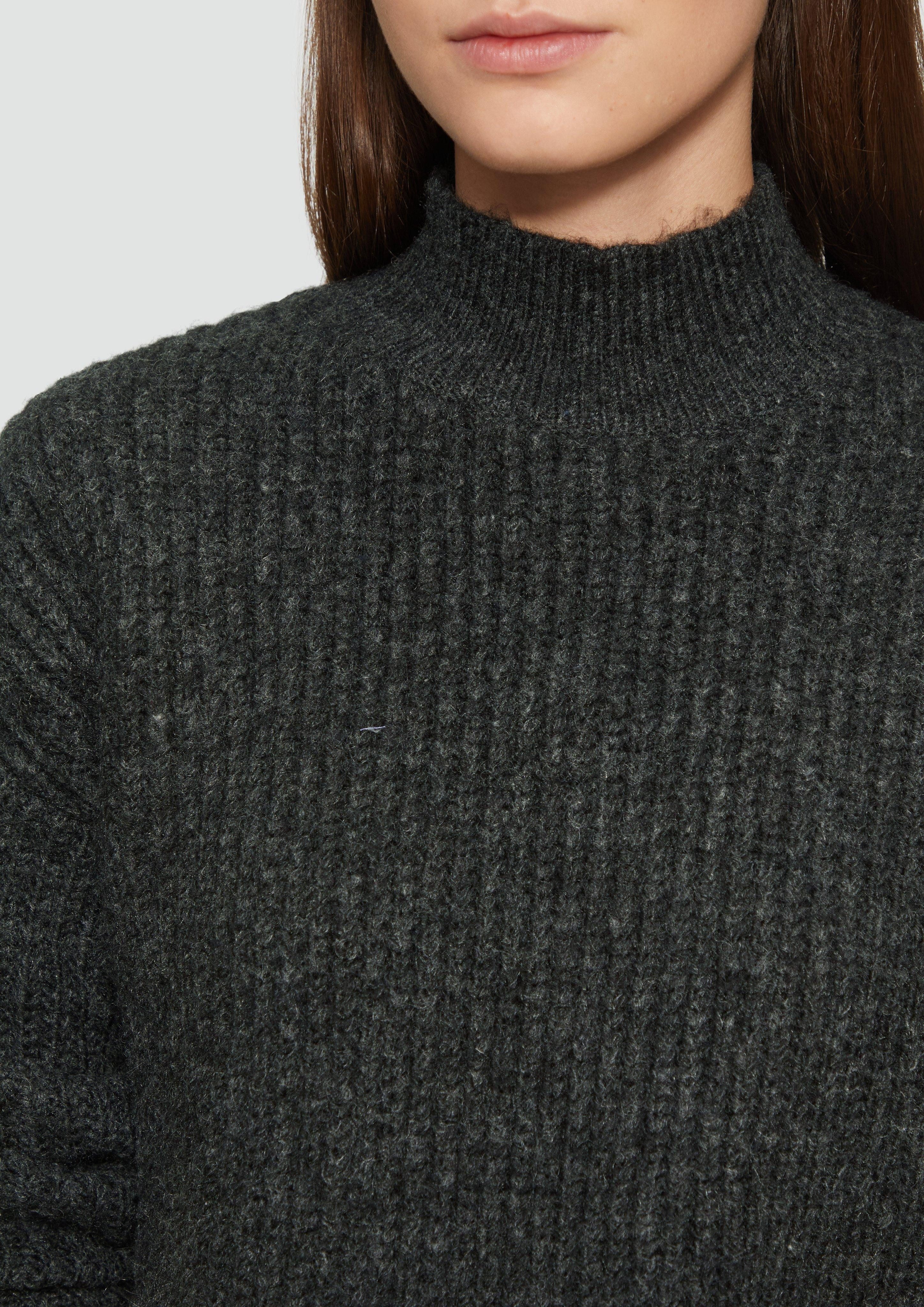 QS Strickpullover Weicher Strickpullover mit Rippstruktur günstig online kaufen