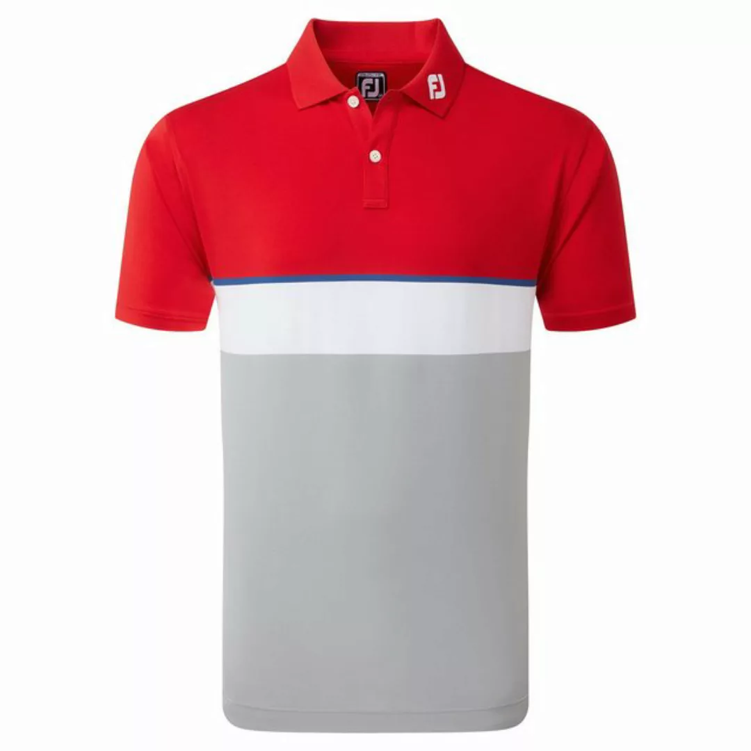 FOOTJOY Poloshirt FootJoy Golfpolo Color Block Lisle Rot/Grau Herren EU L ( günstig online kaufen