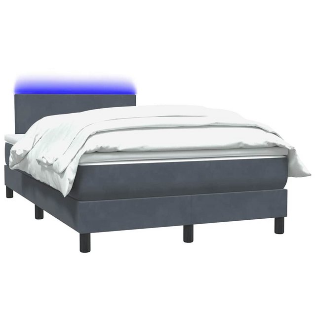 vidaXL Bett Boxspringbett mit Matratze Dunkelgrau 120x210 cm Samt günstig online kaufen