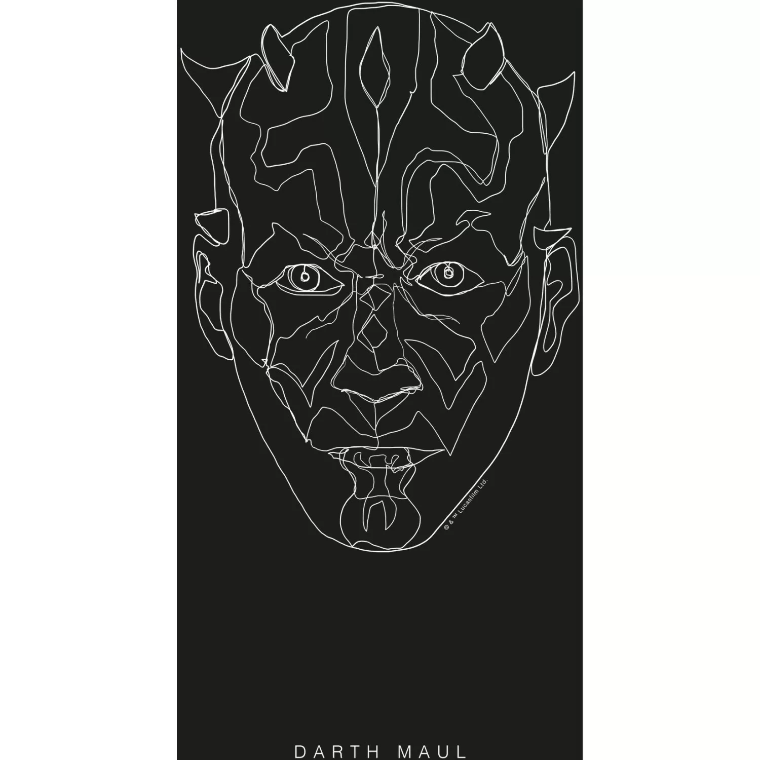 Disney Poster Star Wars Maul Schwarz-Weiß 30 x 40 cm 611661 günstig online kaufen