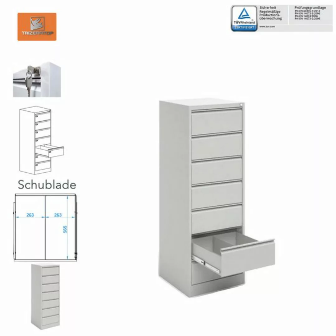 TRIZERATOP Hängeregisterschrank Aktenschrank Karteischrank 61x63x1742 cm 75 günstig online kaufen