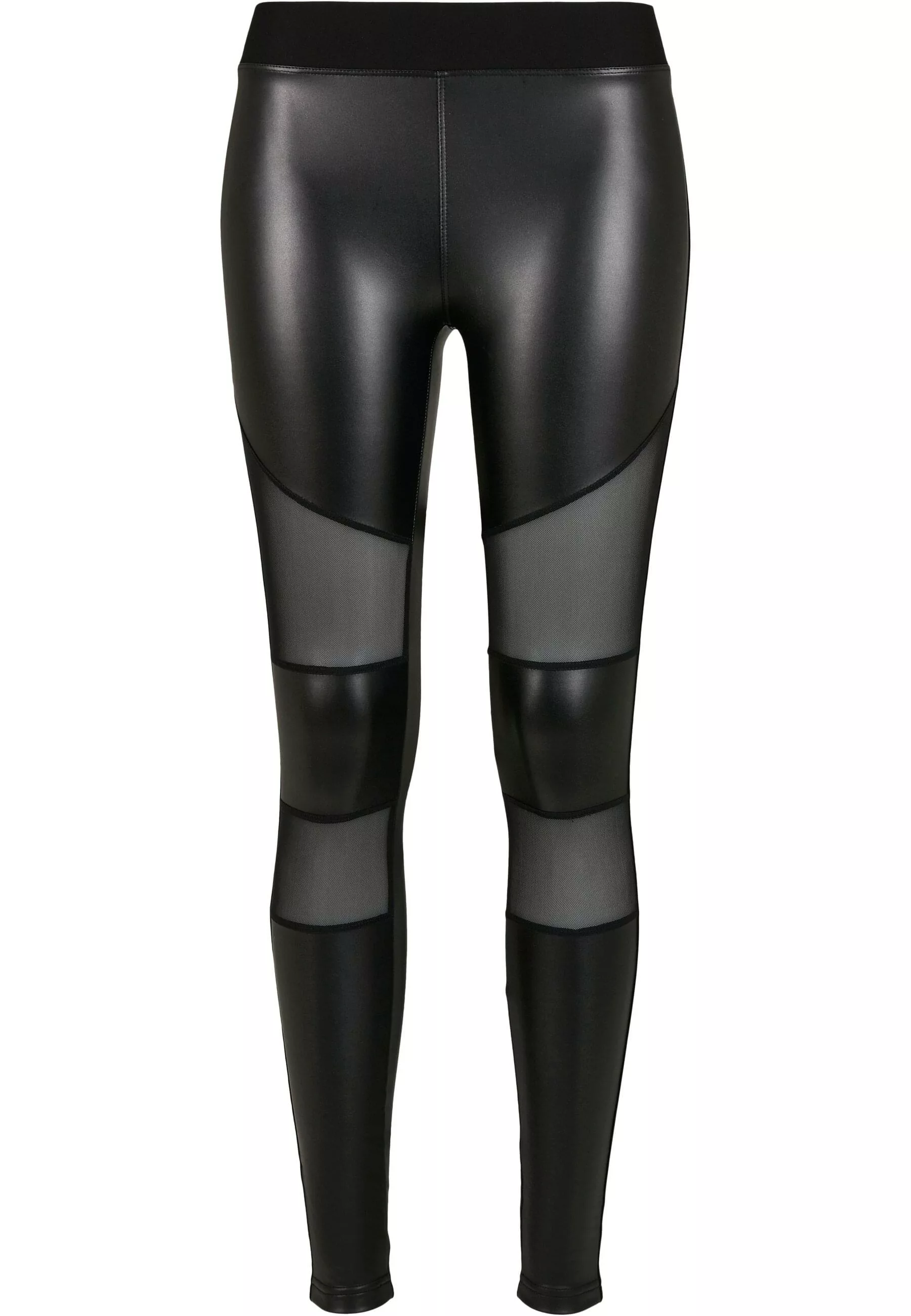 URBAN CLASSICS Leggings "Urban Classics Damen Ladies Tech Mesh Faux Leather günstig online kaufen